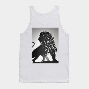 Lion Shadow Silhouette Anime Style Collection No. 194 Tank Top